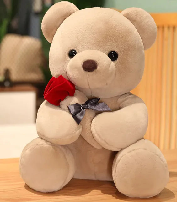 Cuddle Rose Teddy Pillow